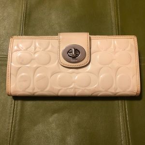 Coach White Patent Leather Wallet